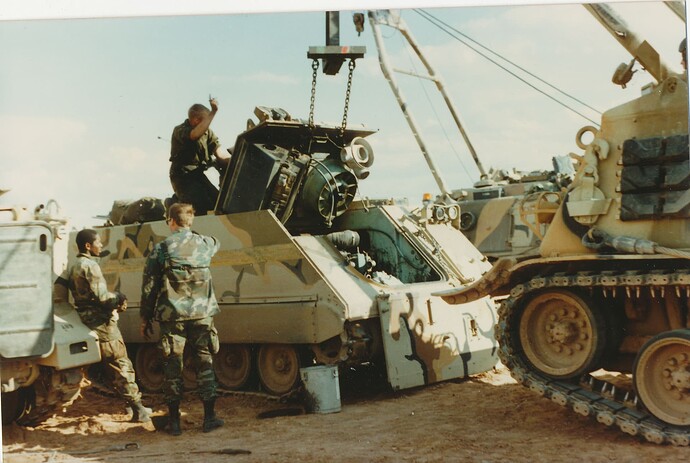 M113a1 with deck raised