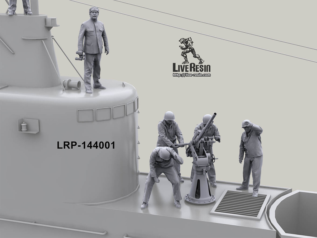 Live Resin 1/144 scale Submarine crews/Navy figures Ships KitMaker