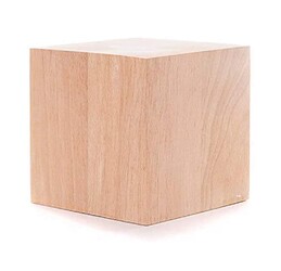 6-inch Solid Wood Block Cube