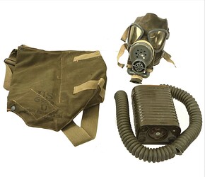 US M3A1 Gas Mask and Pouch