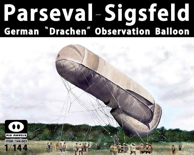 Pig Models Parseval - Sigsfeld German Drachen Observation Balloon