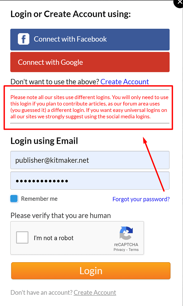 LOG-IN issues - User Support - KitMaker Network