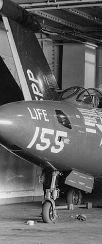 F9F-2P in hanger of carrier