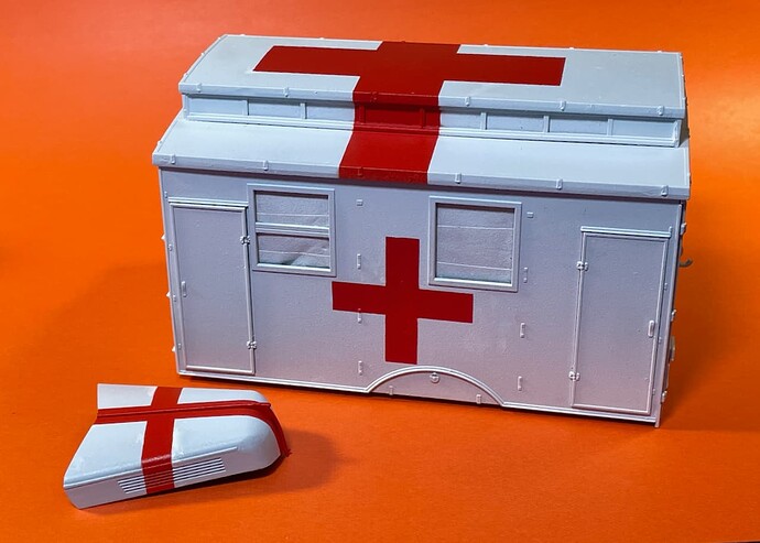 Ambulance – Red Cross decals and paint touchup