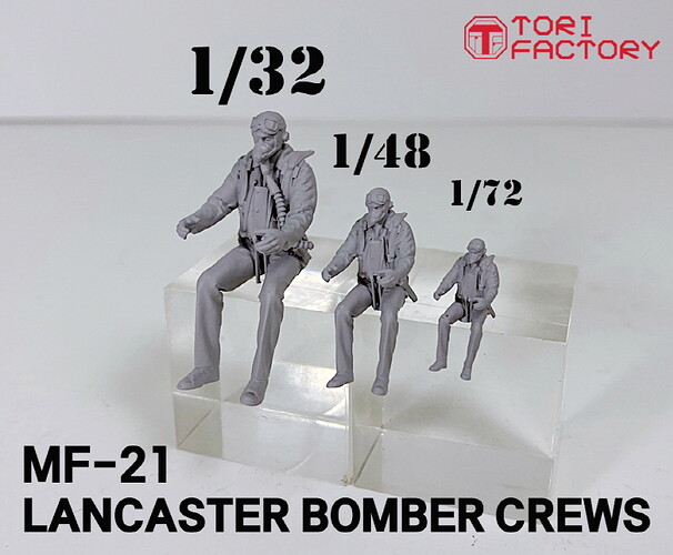 Tori Factory Lancaster Bomber Crews Set (1:72 -1:48 - 1:32 scales)