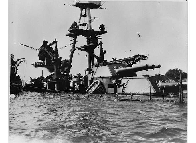 Aft portion of the USS Arizona - National Archives