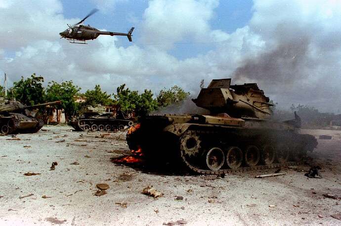 US helicopter attack December 6, 1993 in Mogadishu, Somalia.