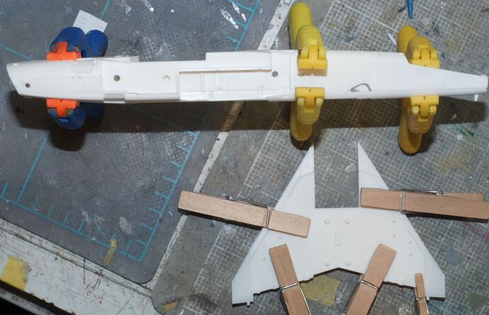 GWH TST-2 Fuselage and wing glue up small