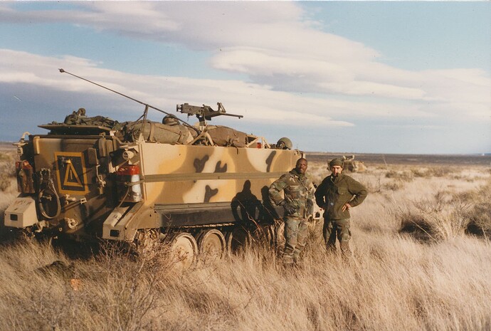 M113a2 Wilkerson and Anderson in winter desert