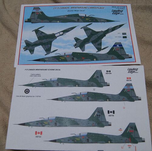 F-5A Decals small