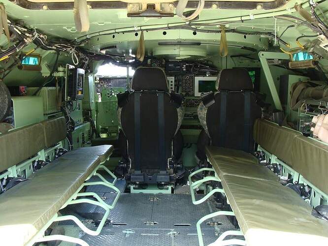 AMPV (Armored Multi-Purpose Vehicle, Turretless Bradley) Interior