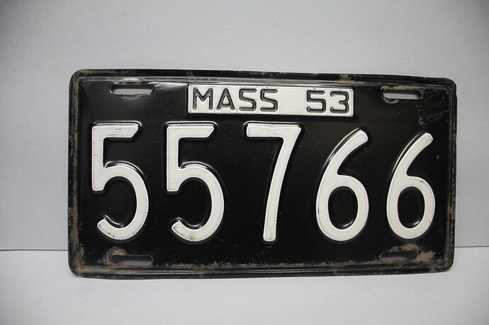 MASS '53 plate