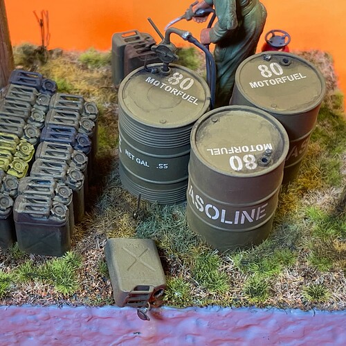 'Fuel Dump' Diorama. Vallejo Natural Umber Pigments (73.109)
