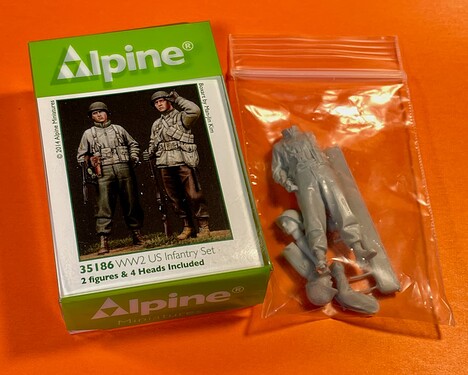 Alpine Miniatures (35186) WW2 US Infantry Set (LH figures)