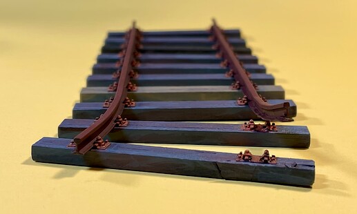 Rails & Plates - Vallejo Light Rust (70.301), Sleepers - Old Wood (70.310), Black (71.057)