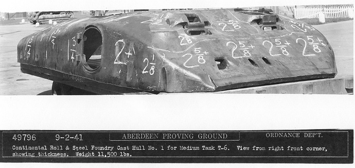 T6 hull casting No. 1