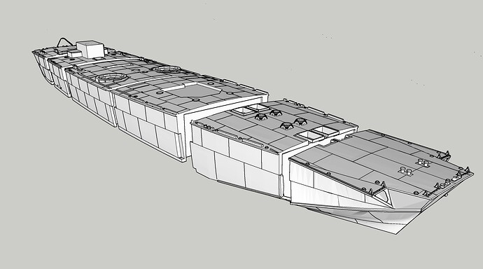 LCI(s)Fairmile H landing craft (1-48) Hull all parts done 22-03-2025