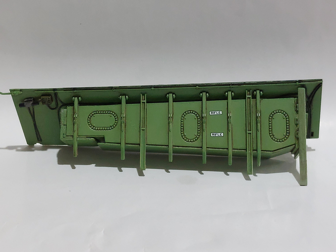 Port side ceiling with tanks