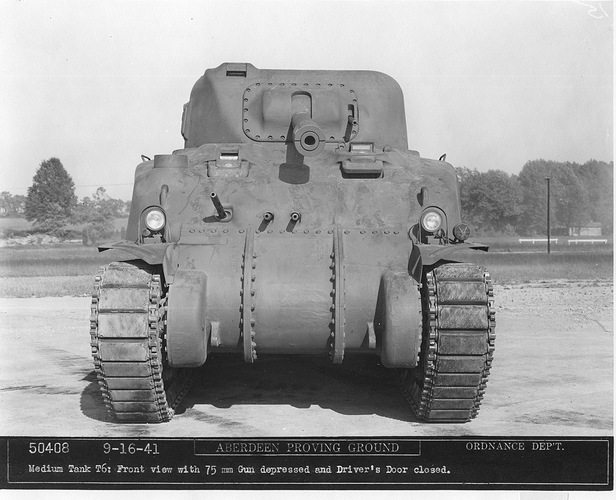 T6 front view, gun depressed