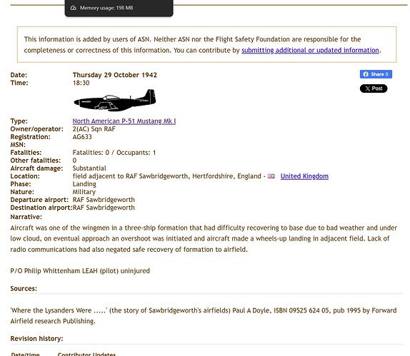AG633 crash report