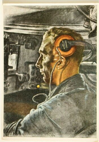 W.Willrich depicted on a postcard in a Pz38