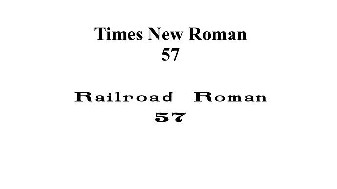Roman Fonts