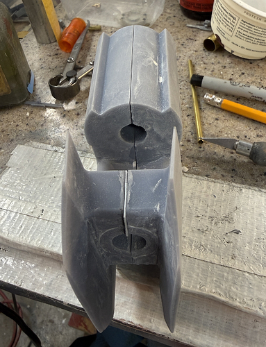 SG Rudder Forging Gap Filled