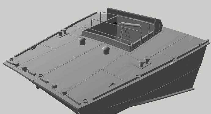 A3 a+ motar RC LCI(H)Fairmile H landing craft (1-48)2