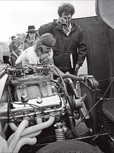 '55 Chevy 150-flip nose and engine being worked on