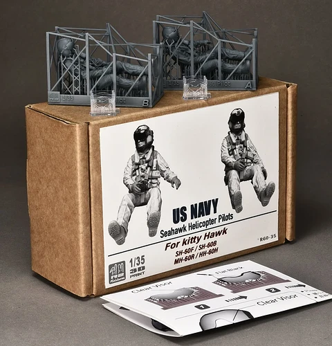 R2 Miniatures 35th scale US Navy Sea Hawk Helicopter Pilots 35 60 25 (12)