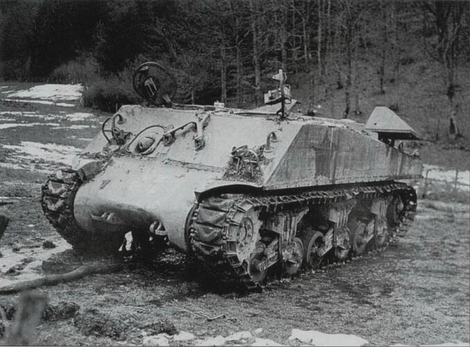 German M4A3 towing vehicle