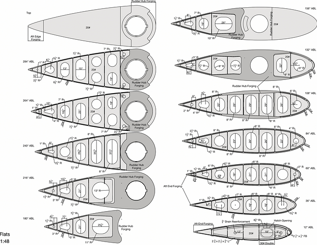 Rudder Cross Sections p1