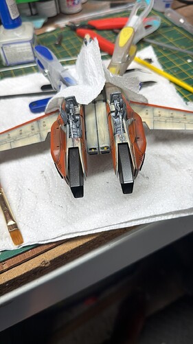 main engine and undercarraige clamped on