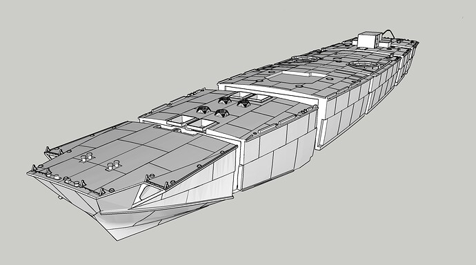 LCI(s)Fairmile H landing craft (1-48) Hull all parts done 22-03-2025 II