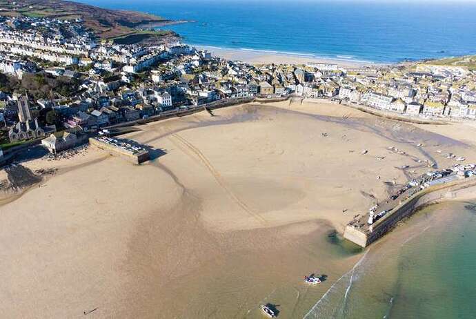 st-ives-harbour-beach-aerial