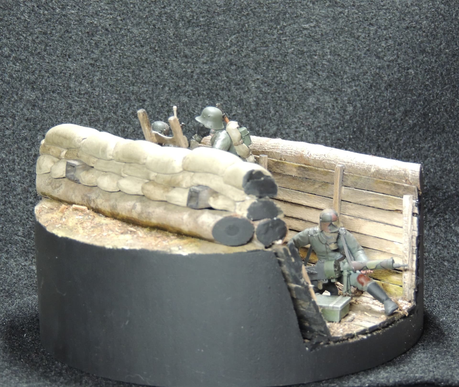 WW1 Trench Diorama update- Sculpey Air-Dry clay is what I use for sandbags  in my dioramas. 