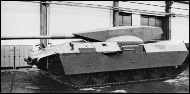 Merkava-Tank-Wooden-mock-up-on-Centurion-Shot-tank-hull
