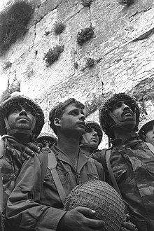 Paratroopers at the Western Wall is an iconic photograph taken on June 7, 1967, by David Rubinger.