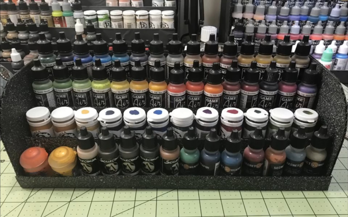 Wood Paint Bottle Rack Organizer - Holds 20 Tamiya 23ml Paints