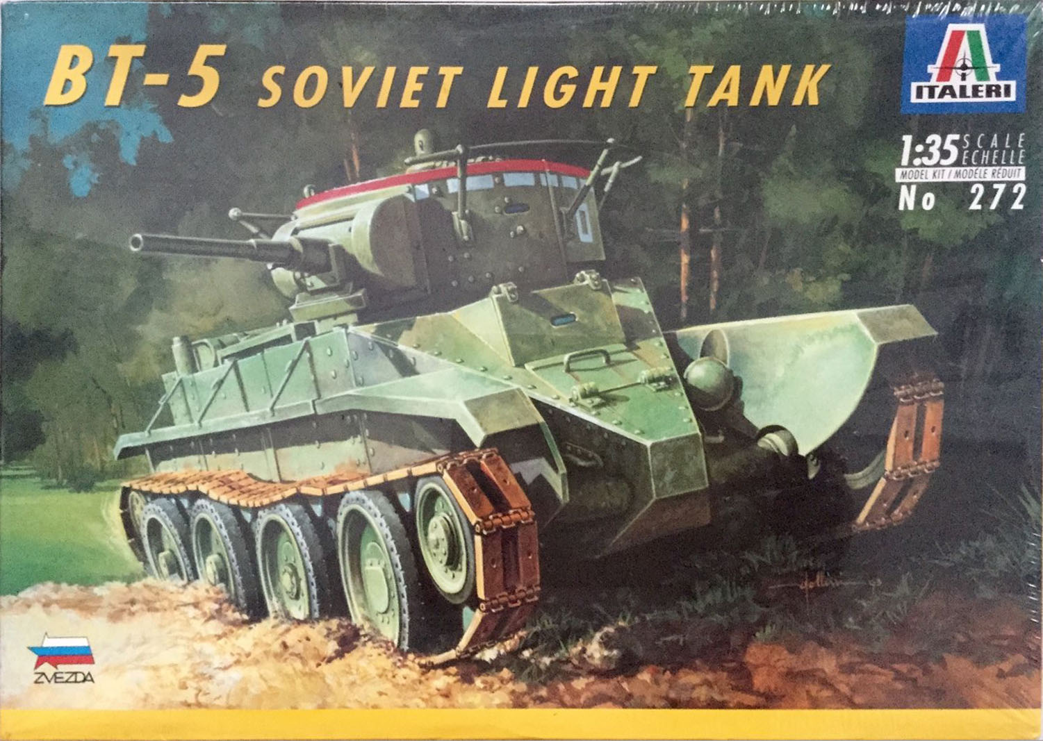 iTALERI WW-2 RUSSIAN BT-5 SOVIET LIGHT TANK PLASTIC MODEL KIT # 272