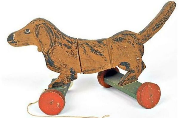 Toy Dachshund Made by a Prisoner of War in Bristol, Gifted to a Family Near the Prison, WW2