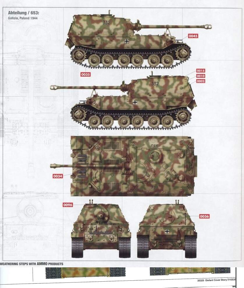 Doubts in camo schemes and markings on German Elefant - WWII Axis -  KitMaker Network
