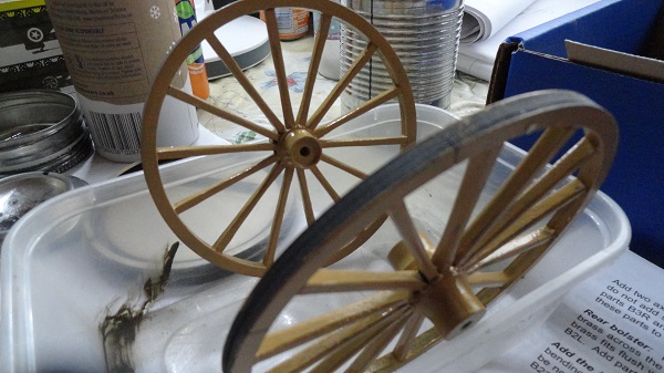 hind wheels in varnish