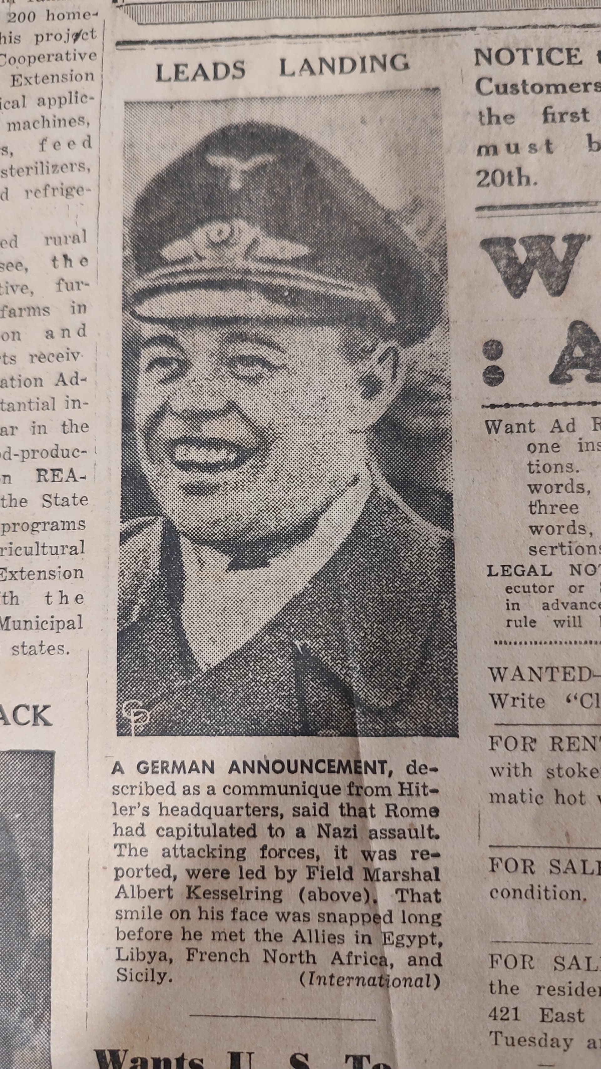 1943 September Newspaper Museums Etc Kitmaker Network