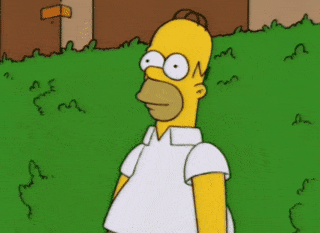 Homer backing away