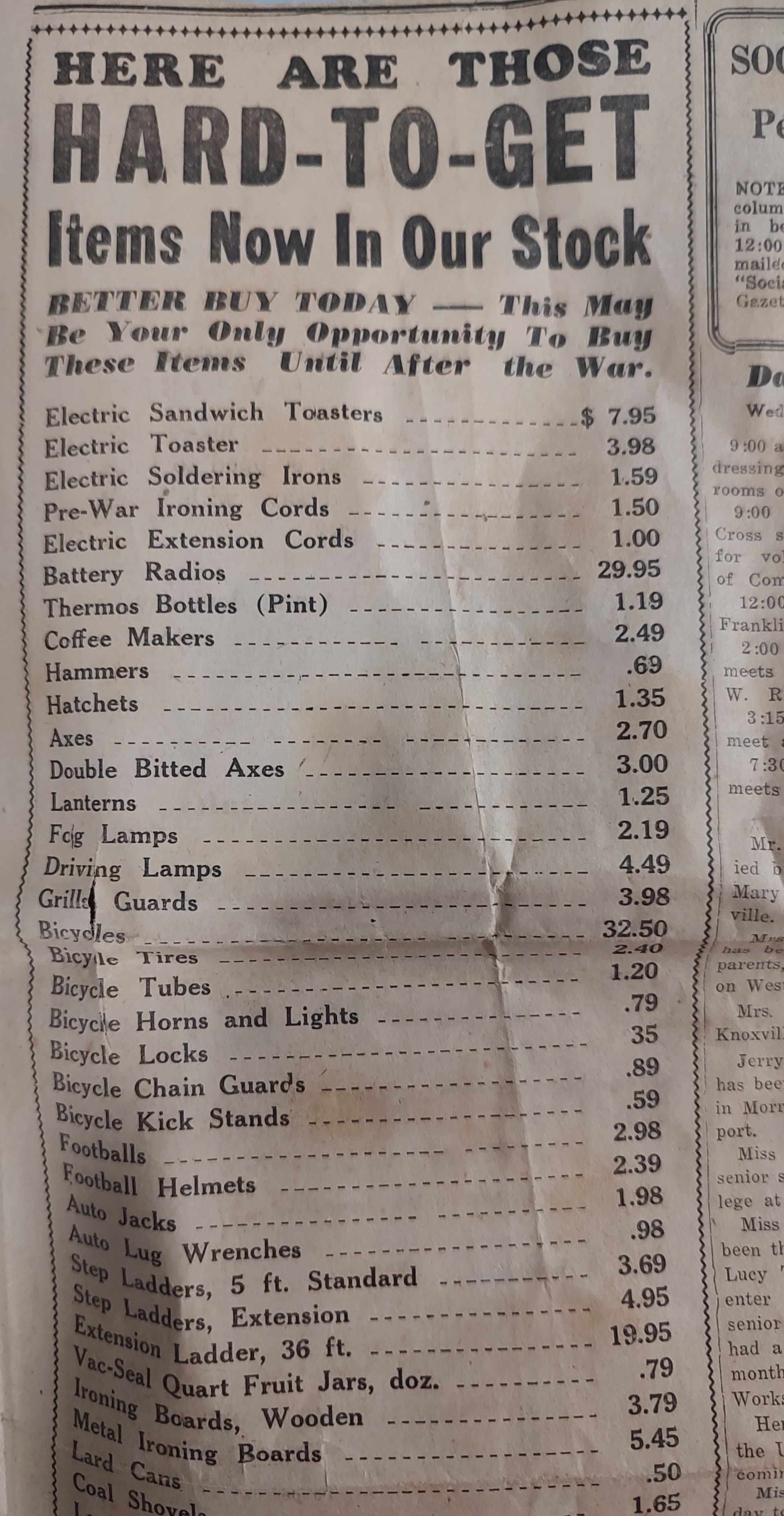 1943 September Newspaper Museums Etc Kitmaker Network