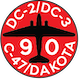 DC-3 Logo 90 wht 80